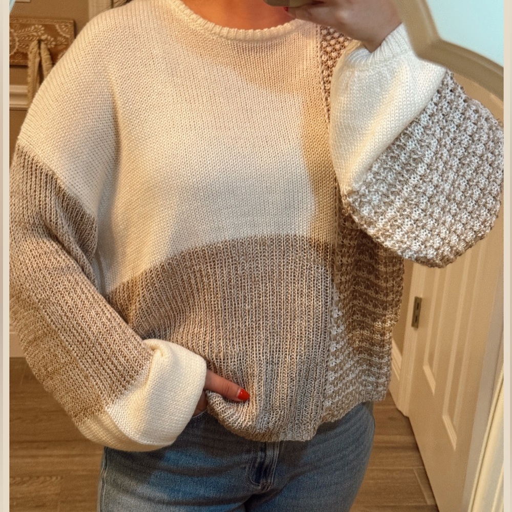 NWT Blu Pepper ColorBlock Sweater